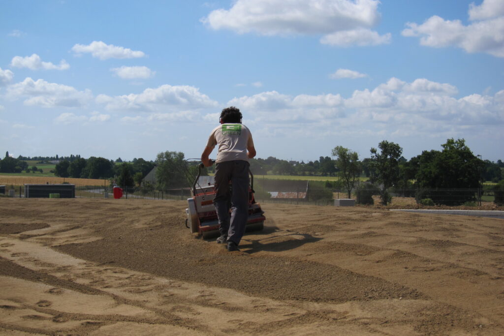 Paysage, gazon, chantier, intérim
